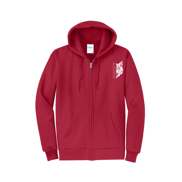 Broadmor Zipper Hoodie Red Thumbnail
